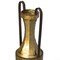 Decorative Antique Style Metal Jug Floor Vase with 2 Handles - Vintage Inspired Rustic Design for Entryway, Living Room, or Dining Room - Tall Elegant Home Decor Accent - Classic Metal Vase